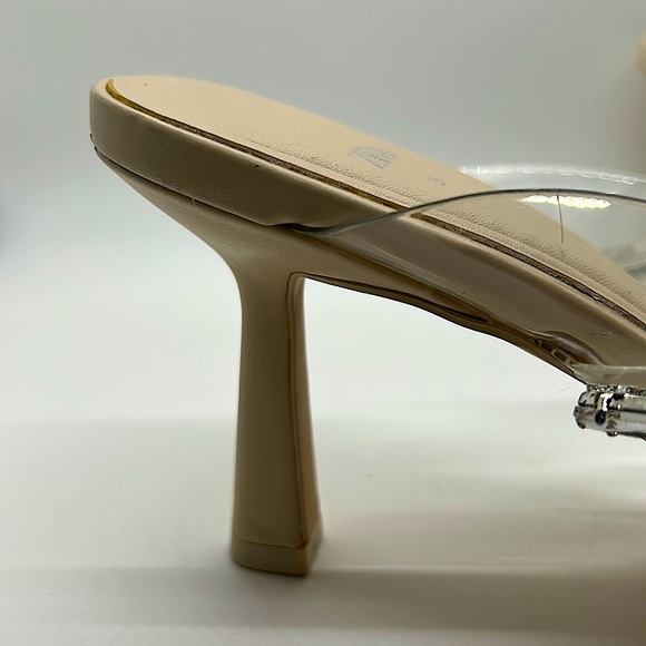 Zara Glitzy See Through Pointed Toe Jeweled Sandals Shoes **Sz 38/US Sz 8** 🔥🔥 - Picture 4 of 5